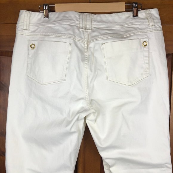 Tommy Hilfiger White High Waist Boot Cut American Freedom Denim Jeans Timeless - Picture 6 of 16